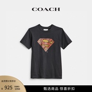 COACH Men's Superman Pattern New Short Sleeved T-shirt Made of Pure Cotton To Absorb Sweat