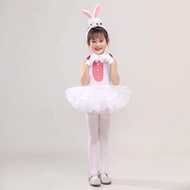 Children's Bunny Costume Bunny Good Animal Costume Girl White Ballet Pettiskirt Dance Costume