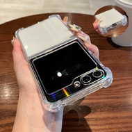 Aurora Laser Clear Casing Samsung Galaxy  Z Flip 5 Z Flip 3 5G Flip 3 Zflip3 Z3 Z Flip 4 5G Flip 4 Z