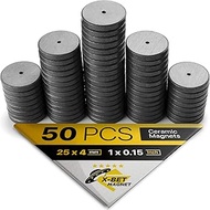 X-bet MAGNET 50 pcs Craft Magnets! Alnico Magnets 1 Inch (25mm) - Round Disc Magnets for DIY, Craft 