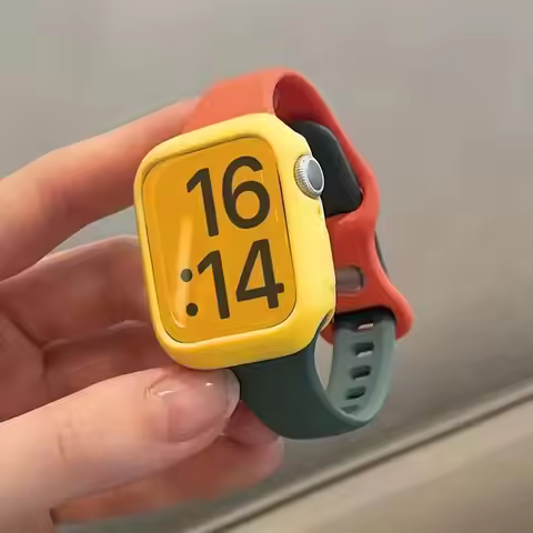 Case +Silicone Strap for Apple Watch Band 44mm 45mm 8 7 40mm 42mm 38mm 49mm Sport Watch Band for IWa