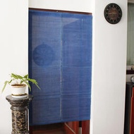 藍言日式手工苧麻簾子純色玄關隔斷夏布掛簾門簾棉麻布藝暖簾裝飾