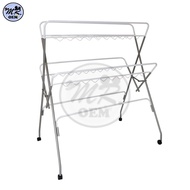 Wing Hanger Metal Heavy Duty Foldable Cloth Laundry Dryer Rack with wheels/ Ampaian Pakaian Penyidai Baju beroda