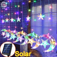 Moon Star Curtain Lights LED String Light for Christmas Party Hari Raya Decoration