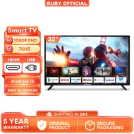 Smart TV 43 Inch 4K Android TV Murah 32 Inch Television UHD TV 1080P Android 12.0 Built-In YouTube/Netflix/USB