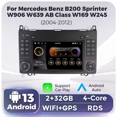 Wireless CarPlay Android 13 Auto 2Din Radio Multimedia Video Player For Mercedes Benz W169 W245 B200
