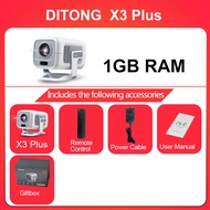 DITONG X3Plus HD projector Native 1080P support 4K WIFI6 BT5.4 Android projector Auto-focus Auto-key