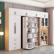 Q-8/Rotating Invisible Bed Folding Bed Wardrobe Desk Combined Bookcase Integrated Multifunctional Wa