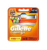 【Gillette 吉列 Fusion 5+1 手動刮鬍刀刀片  Gillette Fusion Manual 5+1 Blades 8S】