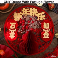 CNY Decoration 2026 CNY Decor With 3D Fortune Fruit Flower Chinese New Year Decor 2026 CNY Horse Yea