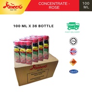 AMEEN Doorgift Kenduri Majlis Pekatan Sirap Ros Rose Concentrated 100ml 1 kotak 36 botol (5.0kg) Tia