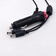 12V Car Power Cord 2/DC5.5 * 2.1 Male to Car Charger with Switch Car Charger Spring Cord