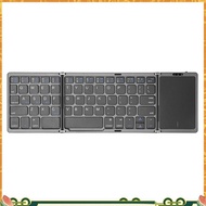 B089T Portable Folding Keyboard with Trackpad Rechargeable Mini Wireless Bluetooth Keyboard for IOS 