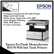 Epson EcoTank Monochrome M3170 Wi-Fi All-in-One Ink Tank Printer
