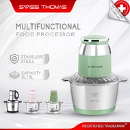 Swiss Thomas Chopper Food Processor 2L 3L Blender Mini Pounder Food Chopper Grinders Machine Electri