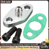 Turbo Oil Feed Line Inlet Flange Gasket 4AN 4 an Fitting Adapter for T3 T4 T04E GT40R GT42 GT42R GT4