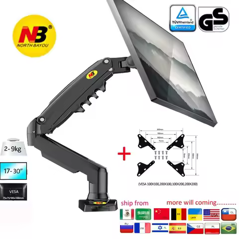 NEW NB F80 17-30" desktop LED LCD Monitor Holder Arm Gas Spring Full Motion 2-9kg dual arm usb3 cabl