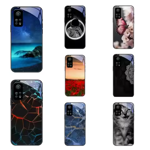 For Xiaomi Mi 10T Pro Glass Case Mi10 Pro 10 Ultra 10S Note 10 Lite Tempered Glass Phone Cover For R