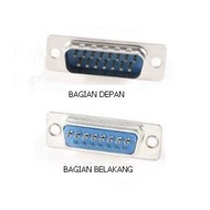 2 PCS CONNECTOR SOUND CARD SOLDER CONNECTOR DB-15 M 2 ROWS + COVER