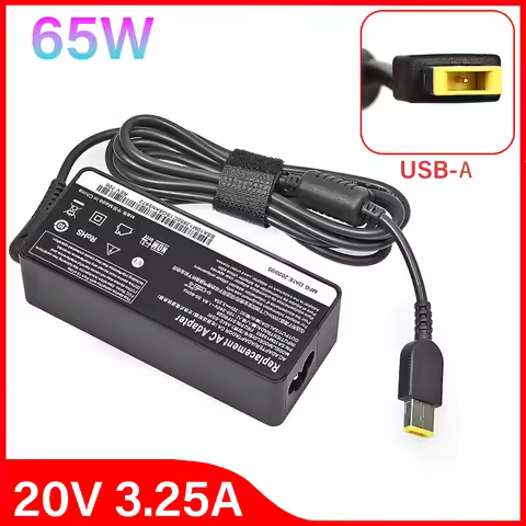 20V 3.25A AC Adapter Laptop Charger For Lenovo Thinkpad X240 X270 X260 K3-IML 14s-IWL E440 E450 E550