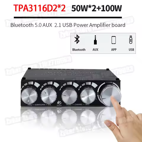 S100H Car Audio Sound Amplifier Board 2.1CH Bluetooth Amplifiers TPA3116D2 Class D Subwoofer AMP Mod