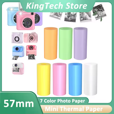 7-color Thermal Photo Paper Roll Non-stick Photo Paper 7/14/28 Rolls of Thermal Photo Paper Compatib