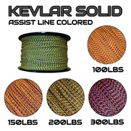 Kevlar Assist Line Solid Power Line Colored Assist Hook 1 Meter