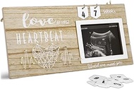 Heygueo Baby Sonogram Picture Frame with Countdown Weeks,4 X 3 inch Ultrasound Picture Frames for Ba