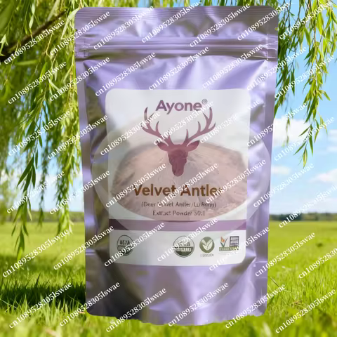 Customized Antler Velvet Extract Powder,Lu Rong, Aluminum Foil Bag Packing Pilose Antler P.E. Powder