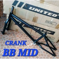 BMX FRAME BMX BIKE FRAME BB MID 20" rim 20 inch frame basikal 20.5 inch chrome CRANK MID