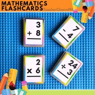 MATH MDAS FLASHCARDS LAMINATED Addition Subtraction Multiplication Division Math Games