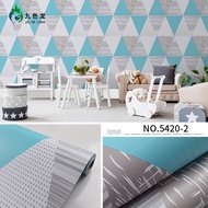 Blue Triangle Wallpaper 9m to 10m x 45cm