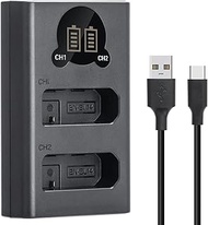 EN-EL14 EN-EL14a Battery Charger, Dual Battery Charger for Nikon D3100, D3200, D3300, D3400, D3500, 
