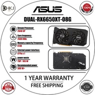 Used ASUS DUAL-RX6650XT-O8G OC Gaming Graphics Card 8GB, Desktop GPU, 1-Year Store Warranty