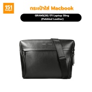 GRAMS(28) 171 Laptop Sling (Pebbled Leather) Bag For Mac Book-1 Year