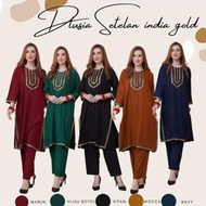 Dlusia setelan india gold