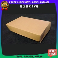 Lunch Box Paper Lunch Box Paper Large Size 18x11x5 Brown Paper Laminate Takeaway Plain Kraft Wrap