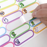 10 Sheets Waterproof Name Sticker Handwritten Water Cup Sticker Grid Bag Archive Bag Classification Label Children's Cartoon Name Sticker