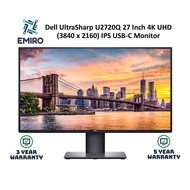 [Ready Stocks Limited] DELL UltraSharp 27 4K UHD (3840 x 2160)  USB-C Monitor: U2720Q 3YR/5YR Warran