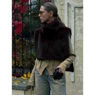 New Solid Color Sleeveless Vest Half High Collar European and American Style Autumn Winter Top Y24TP