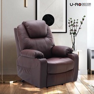 U-RO DECOR รุ่น ARENA (อารีน่า) เก้าอี้นวดปรับนอนได้ Massage recliner chair/ Sofa  [มี 2 สี]เก้าอี้พักผ่อน เก้าอี้หนังแท้ อาร์มแชร์ เก้าอี้เพื่อสุขภาพ โซฟาเบด