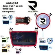 Home Set 3IN1 (Tv 32inch + fan + remote)