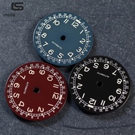 หน้าปัดนาฬิกา Nologo Pilot Military Field ขนาด 28.5 มม. สีขาว ตัวเลขอารบิก ลาย C3 spure lume SKX NH3