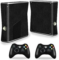MightySkins Skin Compatible with X-Box 360 Xbox 360 S Console - Black Leather | Protective, Durable, and Unique Vinyl Decal wrap Cover | Easy to Apply, Remove, and Change Styles | Made in The USA