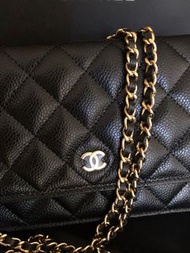Chanel Classic WOC ❌Sold❌黑金荔枝皮 9月英國單晶片