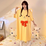 Anime Nightdress Female Summer Short-Sleeved Pure Cotton Thin Cute Cullo Magician Xiaoke Pajamas Stu