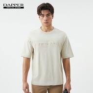 DAPPER เสื้อยืด Contrast Logo T-Shirt สีเบจ