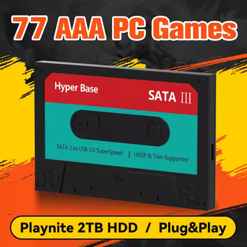 Playnite 2TB Gaming HDD with 77 AAA Games Retro Game Console Emulation Support for PS4/PS3/PS2/XBOX/
