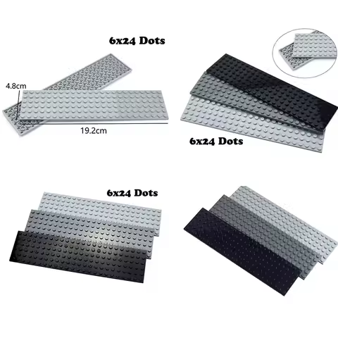 Tech Parts 6x24 Dots Thin Bricks Assemble Particles Educational Creative Size DIY Building Blocks Co