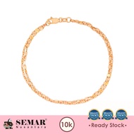 10K SAUDI GOLD Pawnable Semar Nusantara 10K Plain Gold Double Layer Neona Gold Bracelet